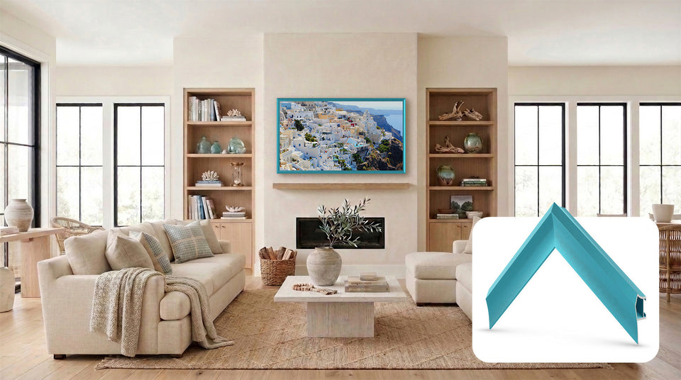 Turquoise des Caraïbes - Lunette de cadre Samsung prismatique en alliage