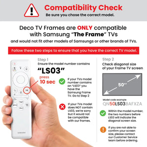 Deco TV Frames Samsung the Frame TV Antique White