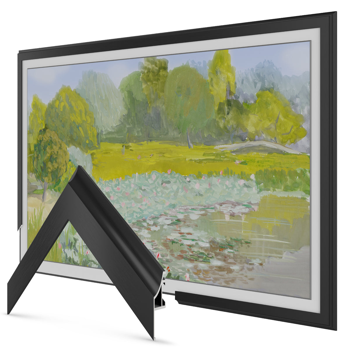 Noir anodisé - Lunette de cadre Samsung Scoop en alliage 