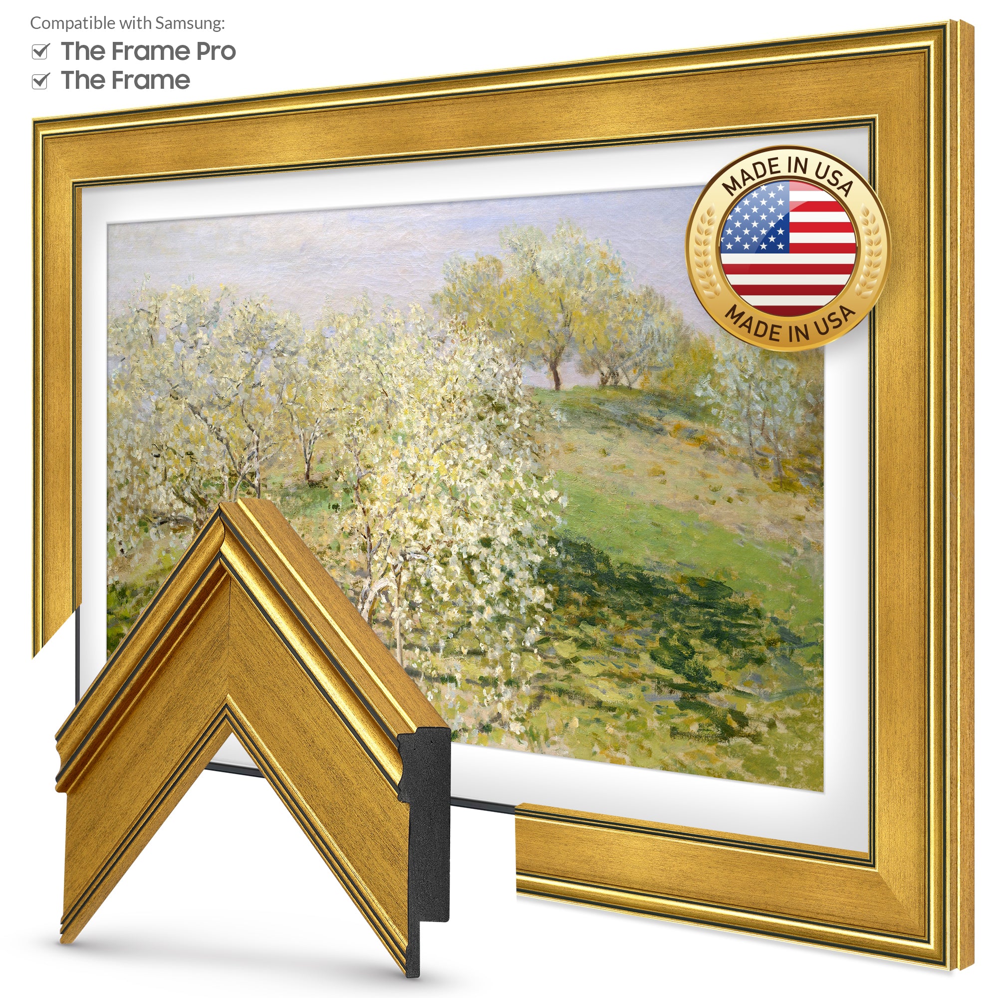 Deco TV Frames Samsung the Frame TV Antique Gold