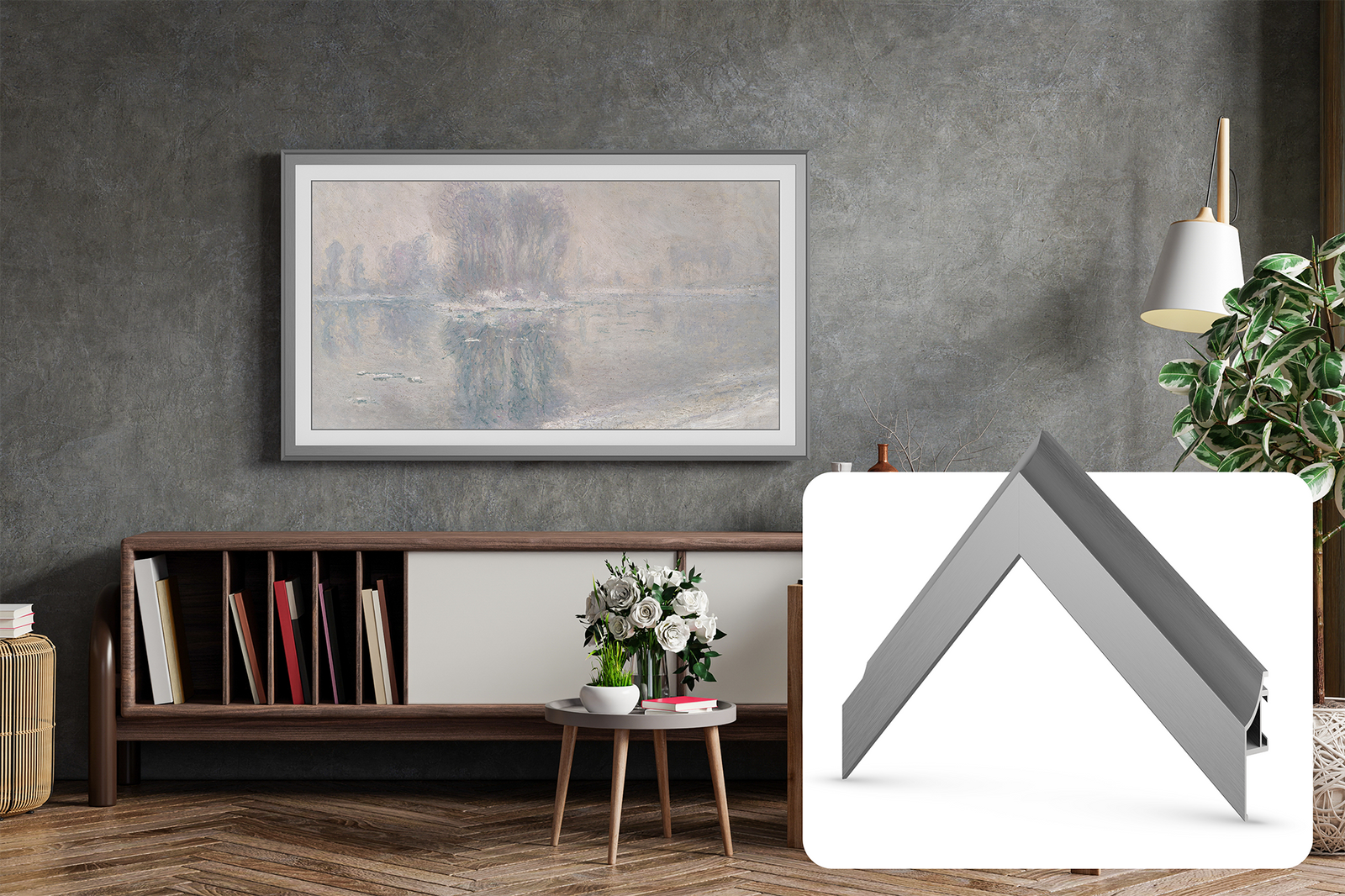 samsung the frame graphite alloy scoop frame