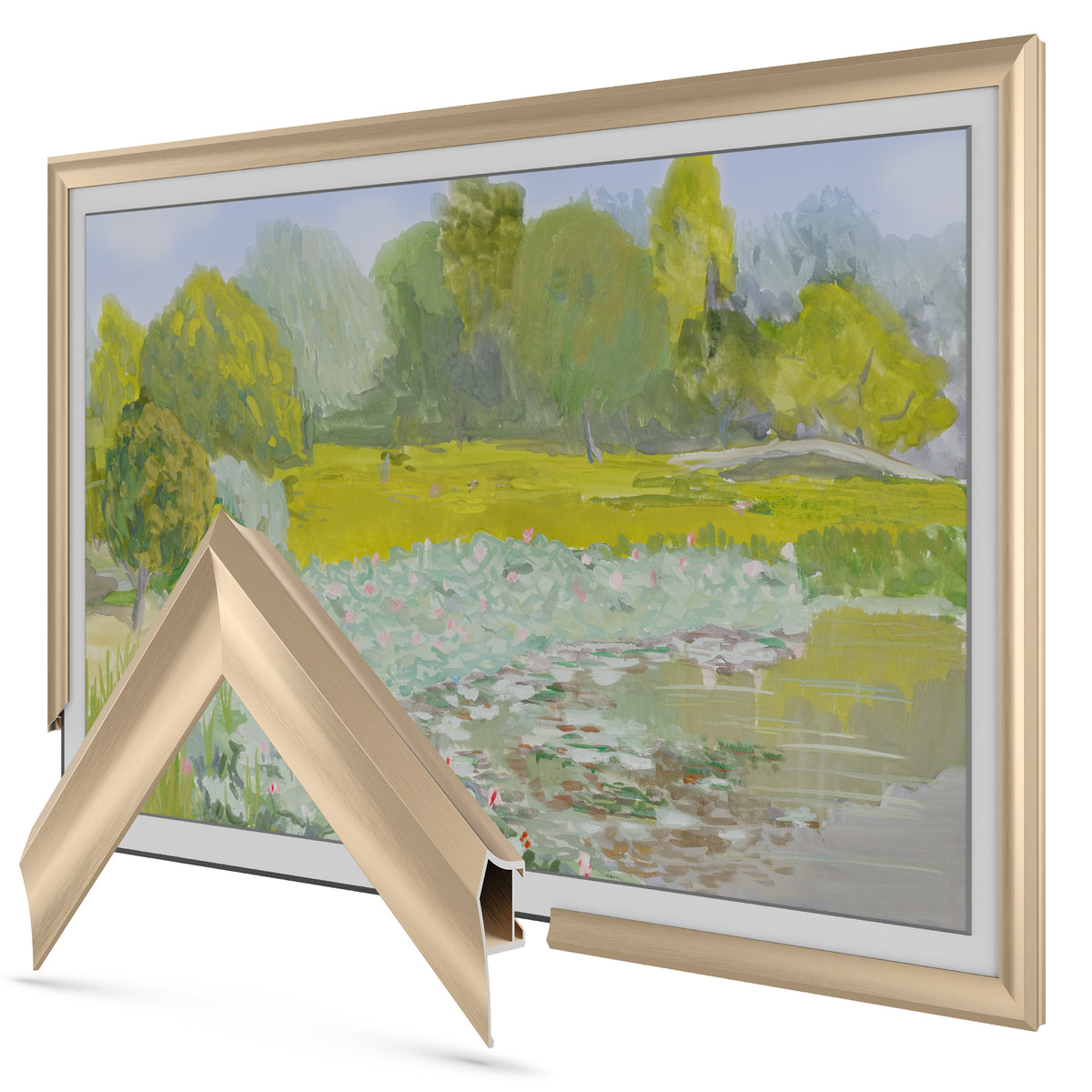 Pale Gold - Alloy Prismatic Samsung Frame TV Bezel