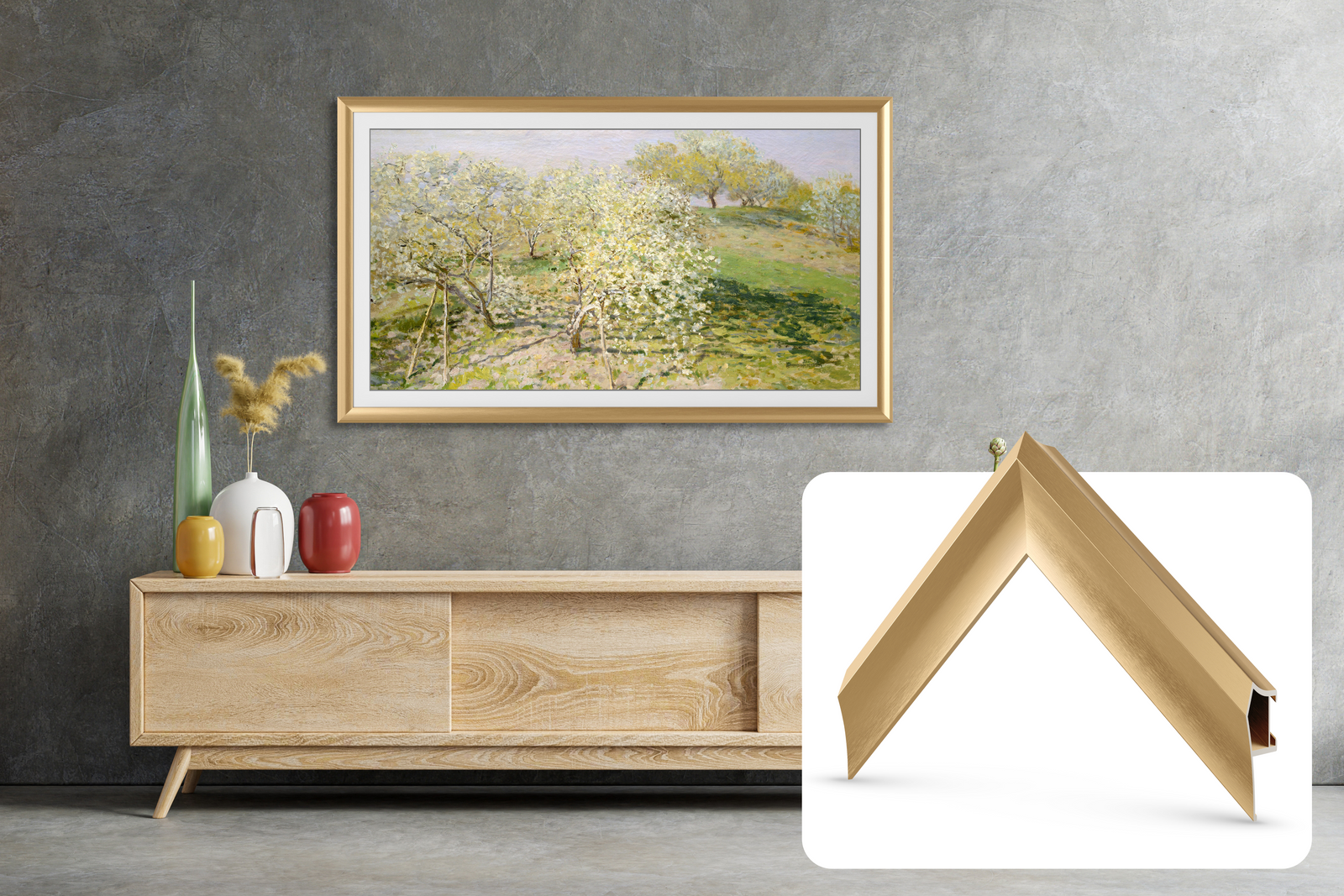 Oro pálido - Bisel de marco Samsung prismático de aleación