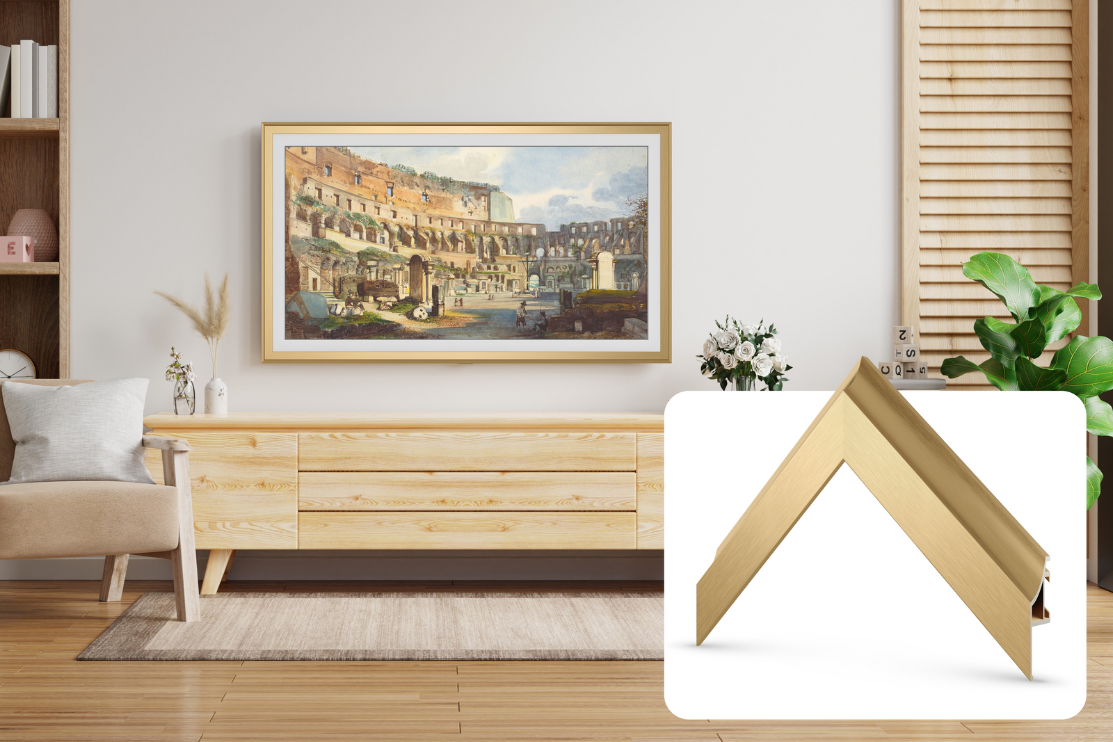 Oro pálido - Bisel de marco Samsung redondo de aleación