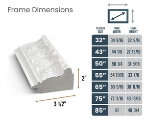 Deco TV Frames Samsung the Frame TV Tuscan Gloss White