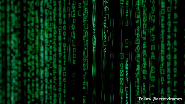 Codificación en la pantalla de una computadora