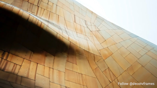 Golden abstract structure at EMP Museum Seattle
