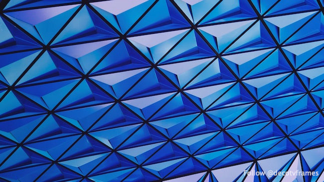 Modèle de plafond géométrique bleu de l&#39;Université Ryerson à Toronto Canada