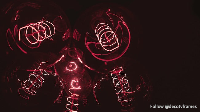 Close up of vintage light bulbs