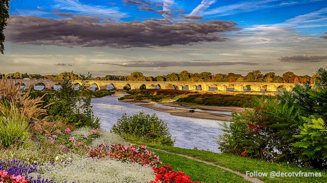 puente de Beaugency vu de l&#39;aval T