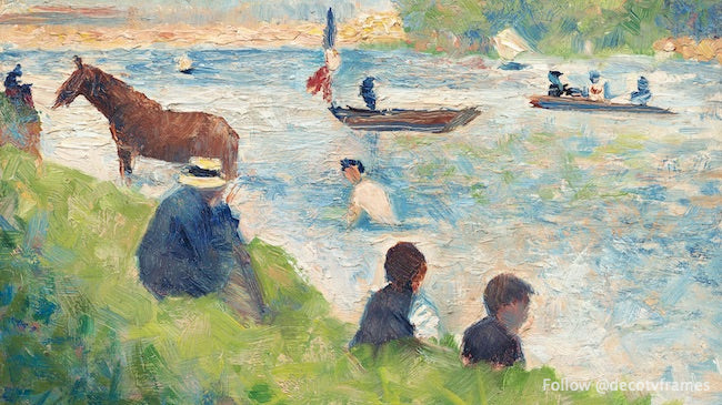 Horse and Boats (Study for &quot;Bathers at AsniÃ¨res&quot;) (ca. 1883â€“1884)