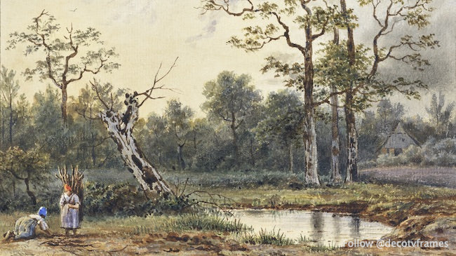 Landschap met twee sprokkelaarsters