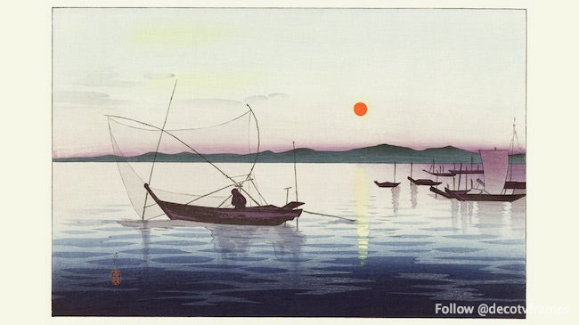 Boats and setting sun (1900 - 1936)