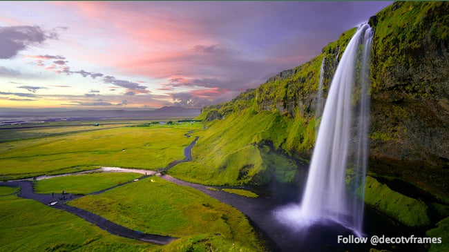 Idyllic landscape with a waterfall