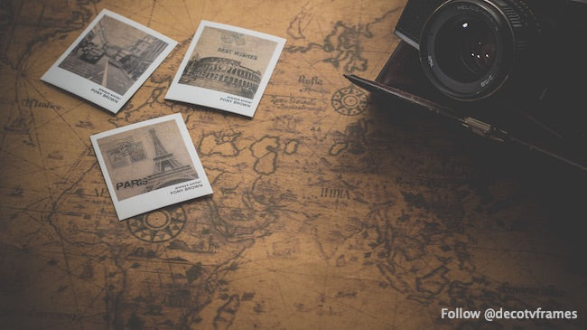 Black Camera With 3 Paris Landmarks Photos