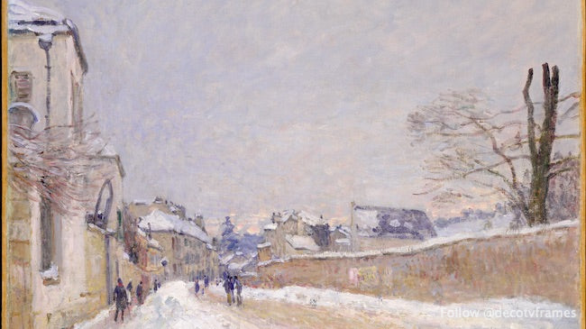 Rue EugÃ¨ne Moussoir at Moret: Winter