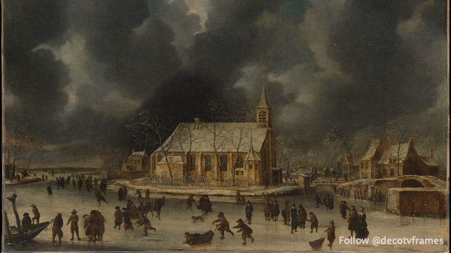 Patiner à Sloten, près d'Amsterdam 