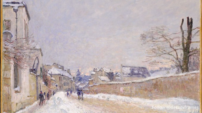 Rue Eugène Moussoir à Moret : L&#39;hiver 