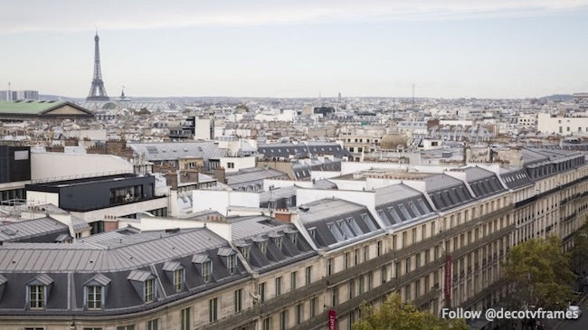 Top View of Paris City and Eiffel Tower