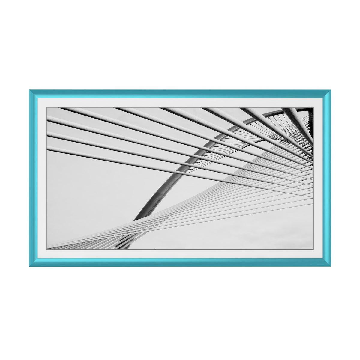 Turquoise des Caraïbes - Lunette de cadre Samsung prismatique en alliage