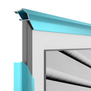 Turquoise des Caraïbes - Lunette de cadre Samsung prismatique en alliage