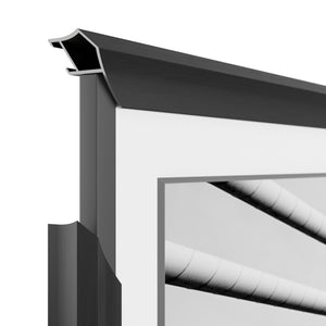 Noir anodisé - Lunette de cadre Samsung prismatique en alliage 